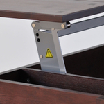 Журнальный стол с подъемным механизмом Фалун, стол трансформер из массива березы, браун