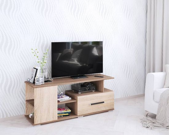 Тумба-ТВ ПАРУС-4 ясень шимо / дуб сонома