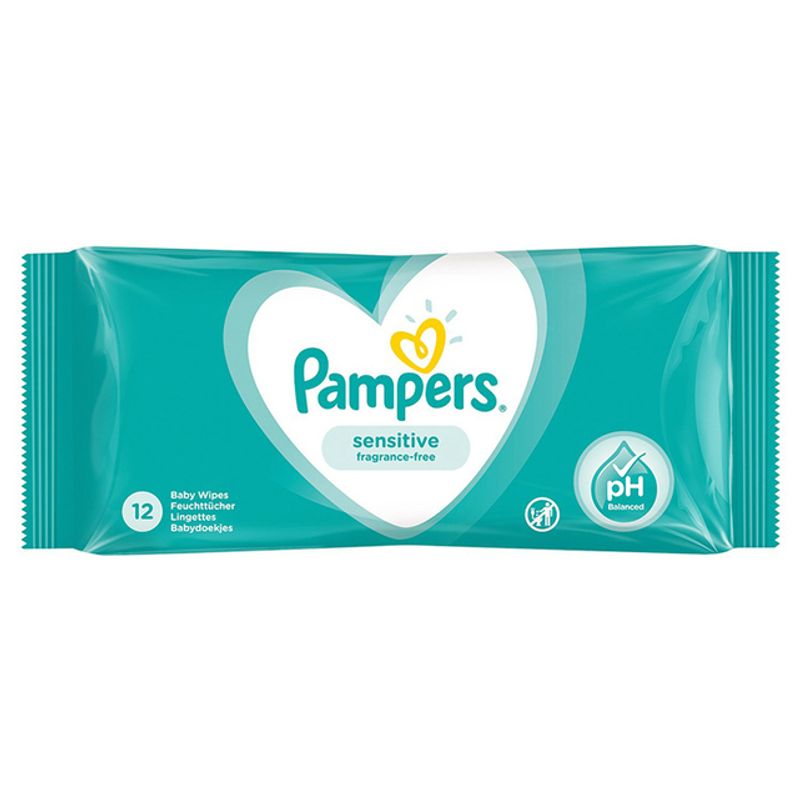 Салфетки влажные  Pampers  sensitive  12 шт/упак