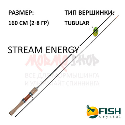Спиннинг Stream Energy 2-8 гр 160 см от Fish Crystal