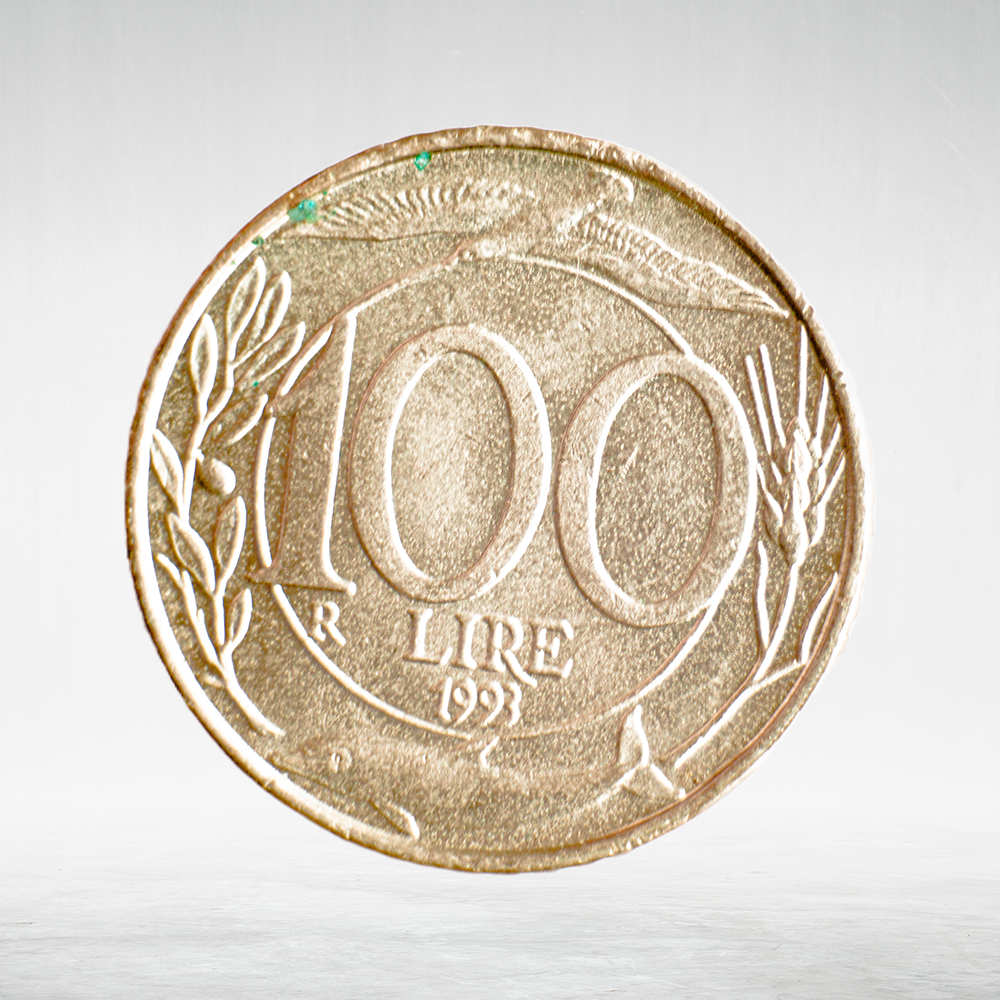 Italy 100 Lire 1993 R "Minerva Head and Wreath", AU