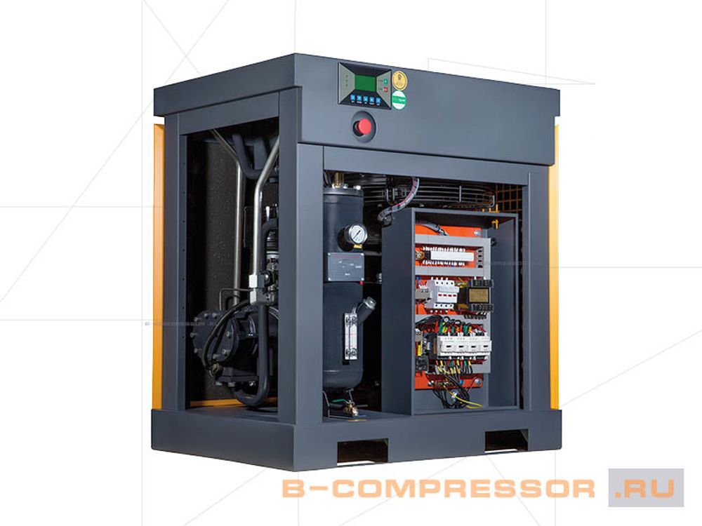 Винтовой компрессор INGRO XLM 5.5A 800 л/мин 8 бар фото вид изнутри