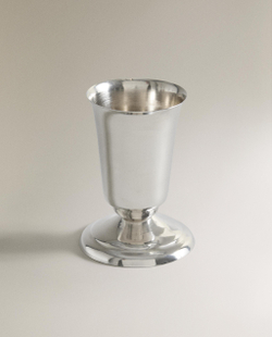 Zara Home Подсвечник из нержавеющей стали, цвет серебристый, 7 см