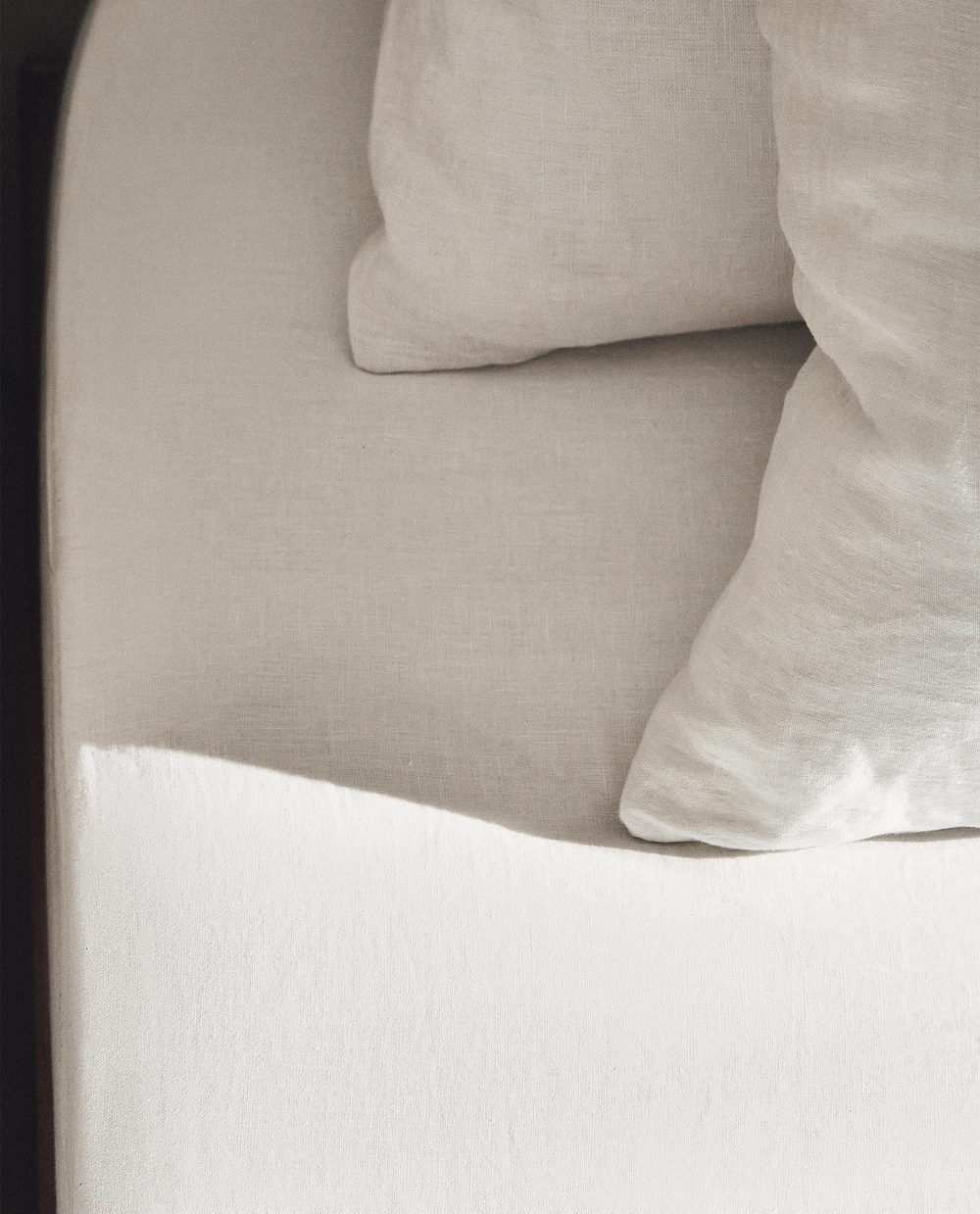 Zara Home - Простыня из постиранного льна, высота 30 см (160 г / м2), белый, 160х200х30 см