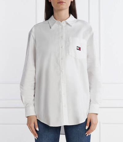 Рубашка TJW BADGE BOYFRIEND SHIRT Tommy Jeans - белый(DW0DW17351)
