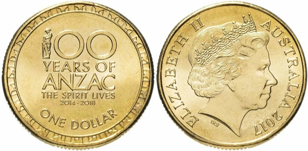 Австралия 1 доллар, 2017 100 лет АНЗАК