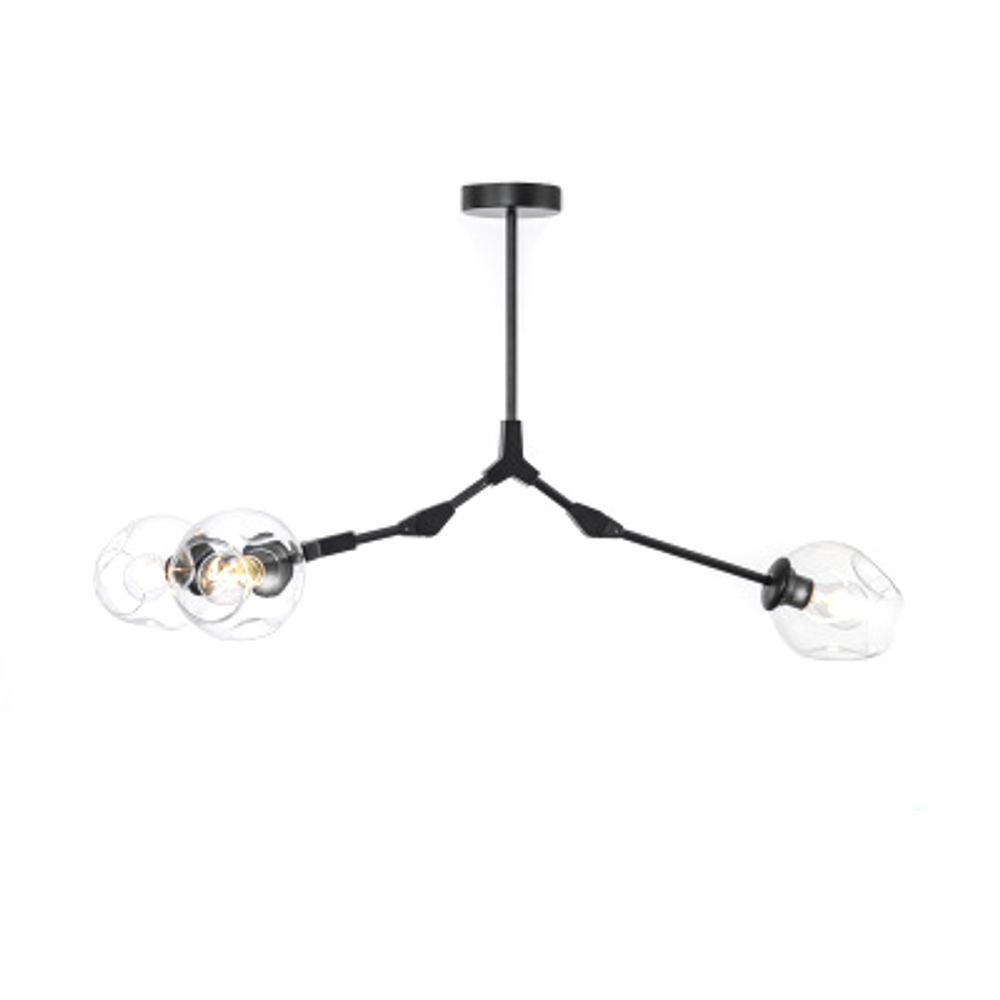 Ceiling design lamp  Branching Bubble by Roll & Hill (Lindsey Adelman) (3 lampshade ,  Black)