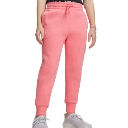 Брюки для девочки Under Armour Rival Fleece - bittersweet pink/white