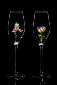 Подарочный набор из двух бокалов для шампанского Флюте. / "Фиолетовая Фантазия"