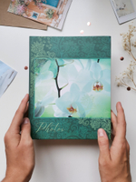 Фотоальбом на 200 фото 10х15 см, пластик. листы bloom Орхидеи