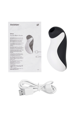 Вакуум-волновой бесконтактный стимулятор клитора Satisfyer Orca, силикон, черный, 11,5 см.