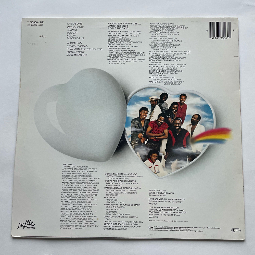 Винтажная виниловая пластинка LP Kool and The Gang, In The Heart (Германия 1983)