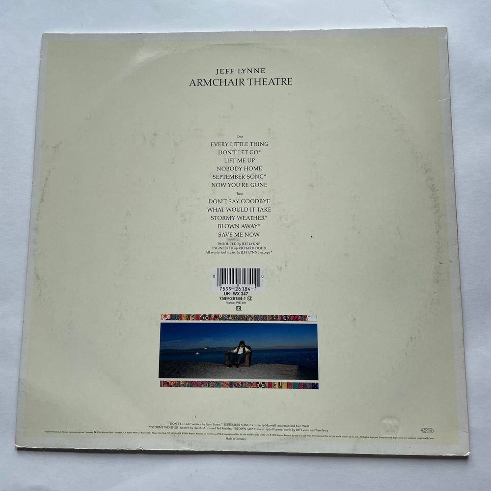 Винтажная виниловая пластинка LP Jeff Lynne Armchair Theatre (Германия 1990)