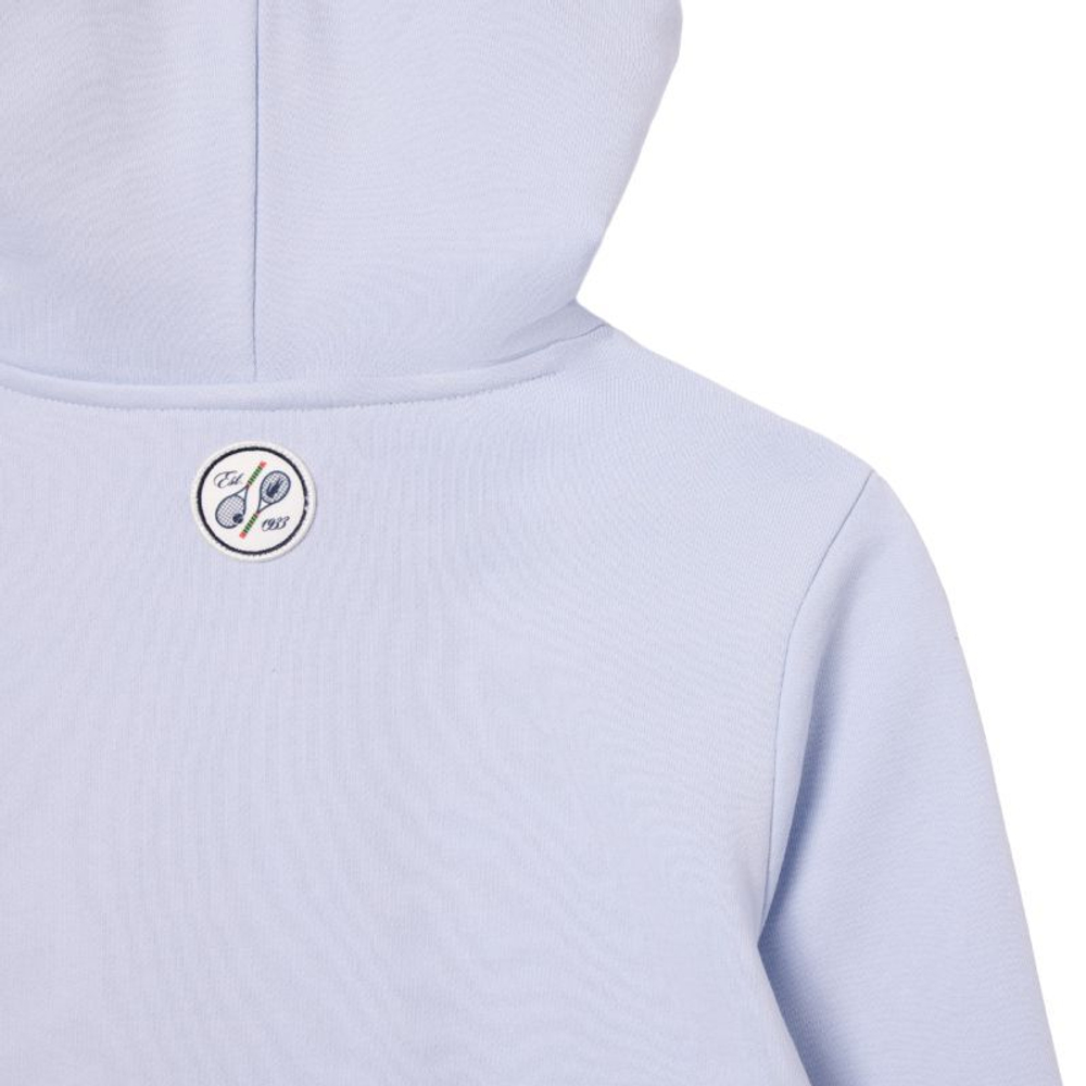 Детская теннисная толстовка Lacoste Roland Garros Edition Embroidered Pique Sweatshirt - light blue