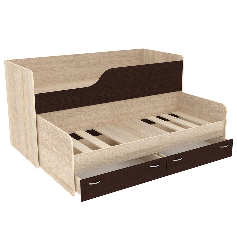 Двухъярусная кровать КарИВи Дуэт-2 Дуб Сонома Венге