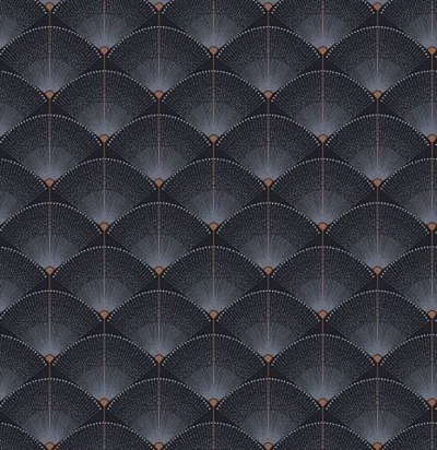 Стилизованные веера, с объемным эффектом, наесением блестящих чернил в стилистике ар-деко.