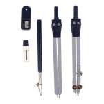 Готовальня 9 предм: циркуль мет, грифели, циркуль-измеритель, 4 лин, пласт.футляр