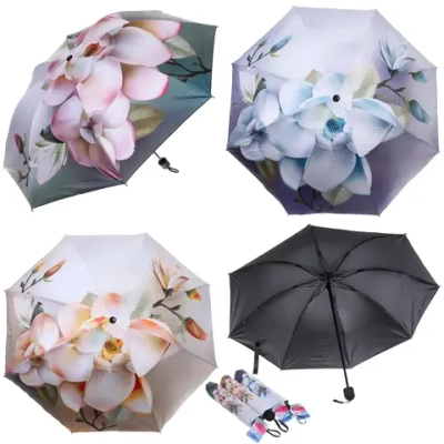 Зонт механический ветроустойчивый, матовая ручка «BESTzontik - Monako», микс 4 дизайна, длина 25см, d-110см