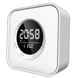Колонка Bluetooth с будильником цветной светодиодной подсветкой дисплеем температуры функцией MP3-плеера