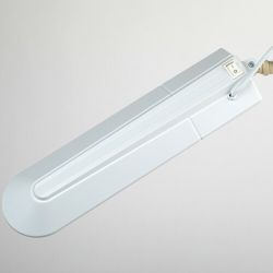 Настольный светильник ЭРА NL-201-G23-11W-W с лампой PL на струбцине белый