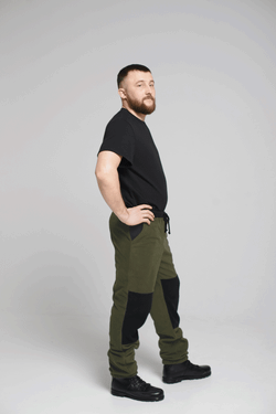 Флисовые брюки мужские комби