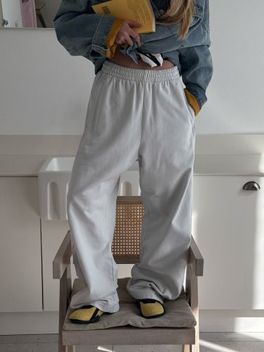 Светло-серые хлопковые джоггеры