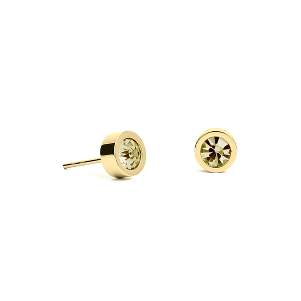 Серьги пусеты Fiore Luna Champagne 6х3 мм SWE126 CH G