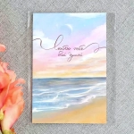 Дизайнерская открытка «Люблю тебя всей душой»