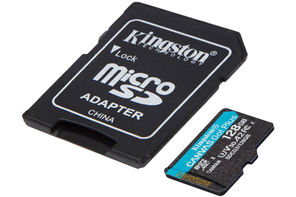 Карта памяти Kingston microSDXC Canvas Go Plus Class 10 UHS-I U3 (170/90MB/s) 128GB + ADP