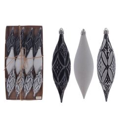 GAEM Набор из 12-ти шт: Украшение новогоднее "Капля", L33 W4 H16 см