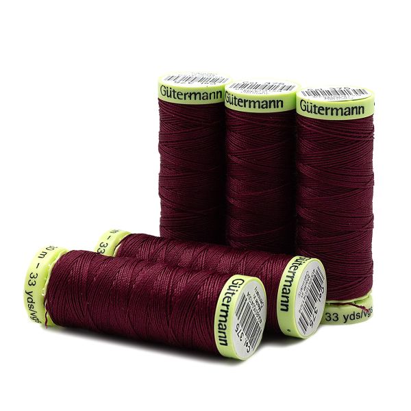 Нитки отделочные Gutermann Top Stitch 30 (30 метров), 5 кат. | 375 красная слива