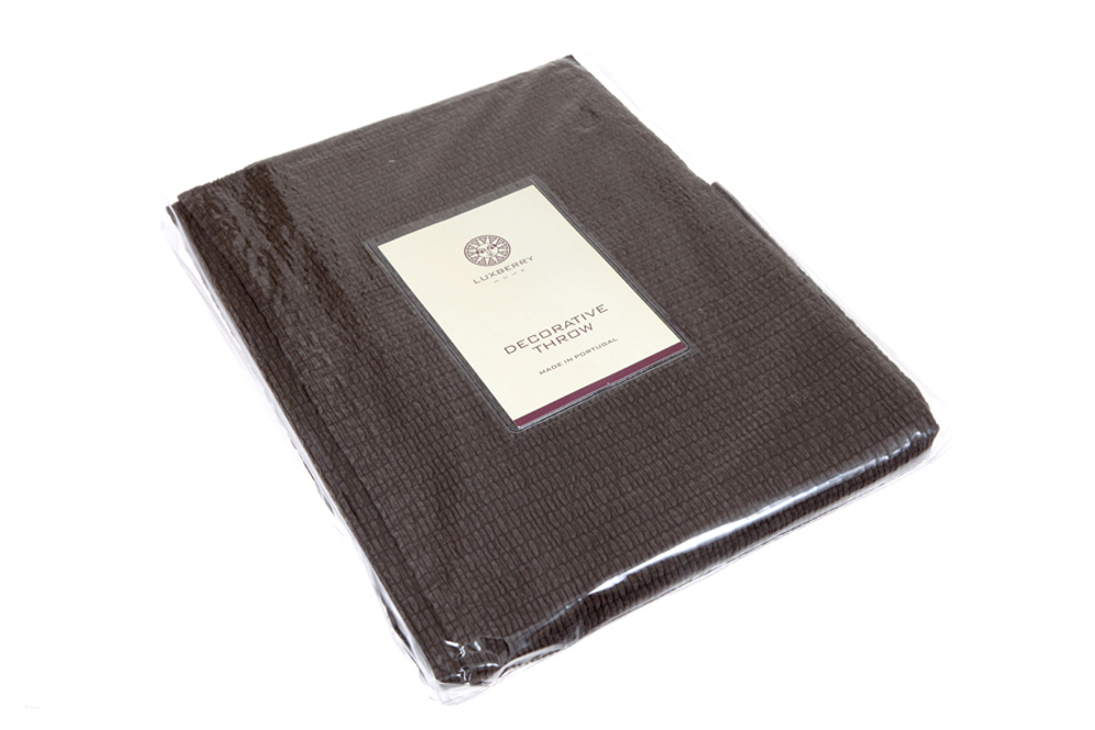 Покрывало 210х240 Luxberry Brick коричневое Португалия упаковка