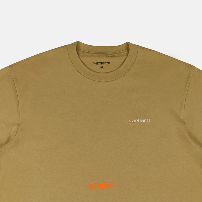Футболка мужская Carhartt WIP Script Embroidery артикул:I030435_agate - купить в магазине Дайс