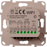 Термостат с датчиком пола программируемый через приложение,  с Wi-Fi,  16A,  размер накладки 55х55мм,  цвет стекло кашемир