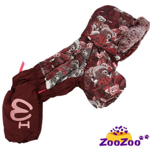 For my dogs Комбинезон для девочки "Мишки" коричневый размер 14