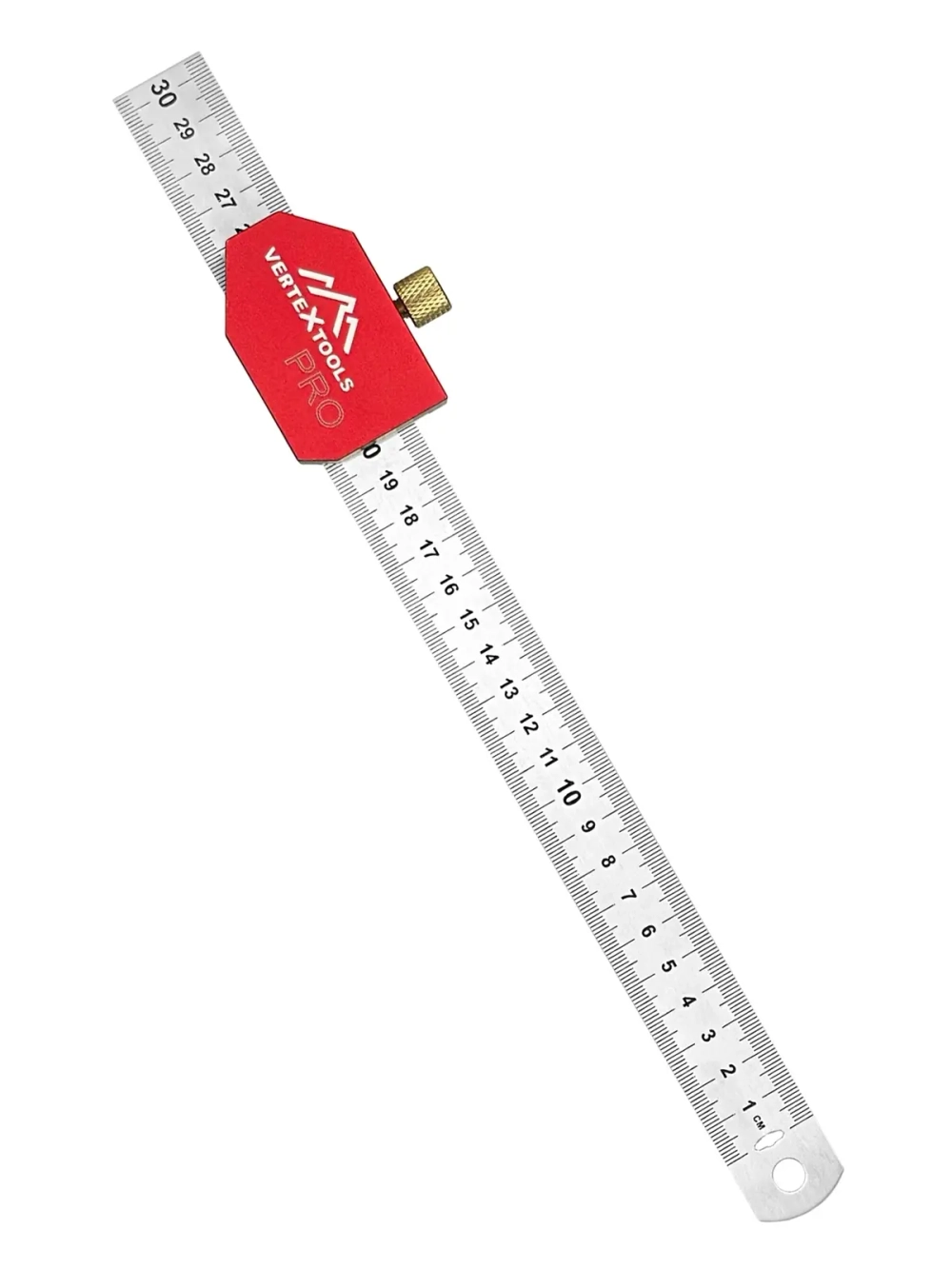 ЛИНЕЙКА РАЗМЕТОЧНАЯ VERTEXTOOLS PROFI ДЛЯ ДЕРЕВООБРАБОТКИ, 300х25мм INOX+AL толщина 1,7 мм