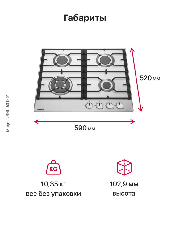 Газовая панель Hansa BHGI631301