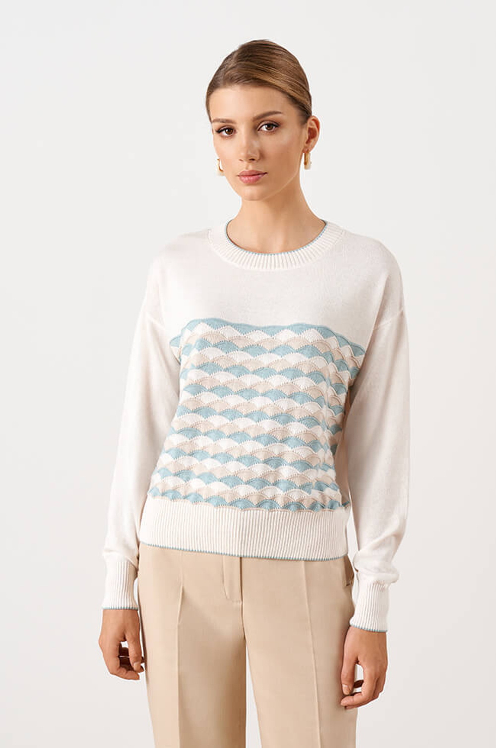 23041 Джемпер женский (молочный)