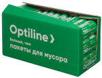 Мешки для мусора Optiline, 30 литров, 50х60 см, ПНД, черные, 25 штук в рулоне