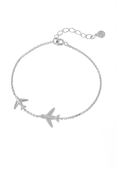Серебряный браслет "Самолеты"
