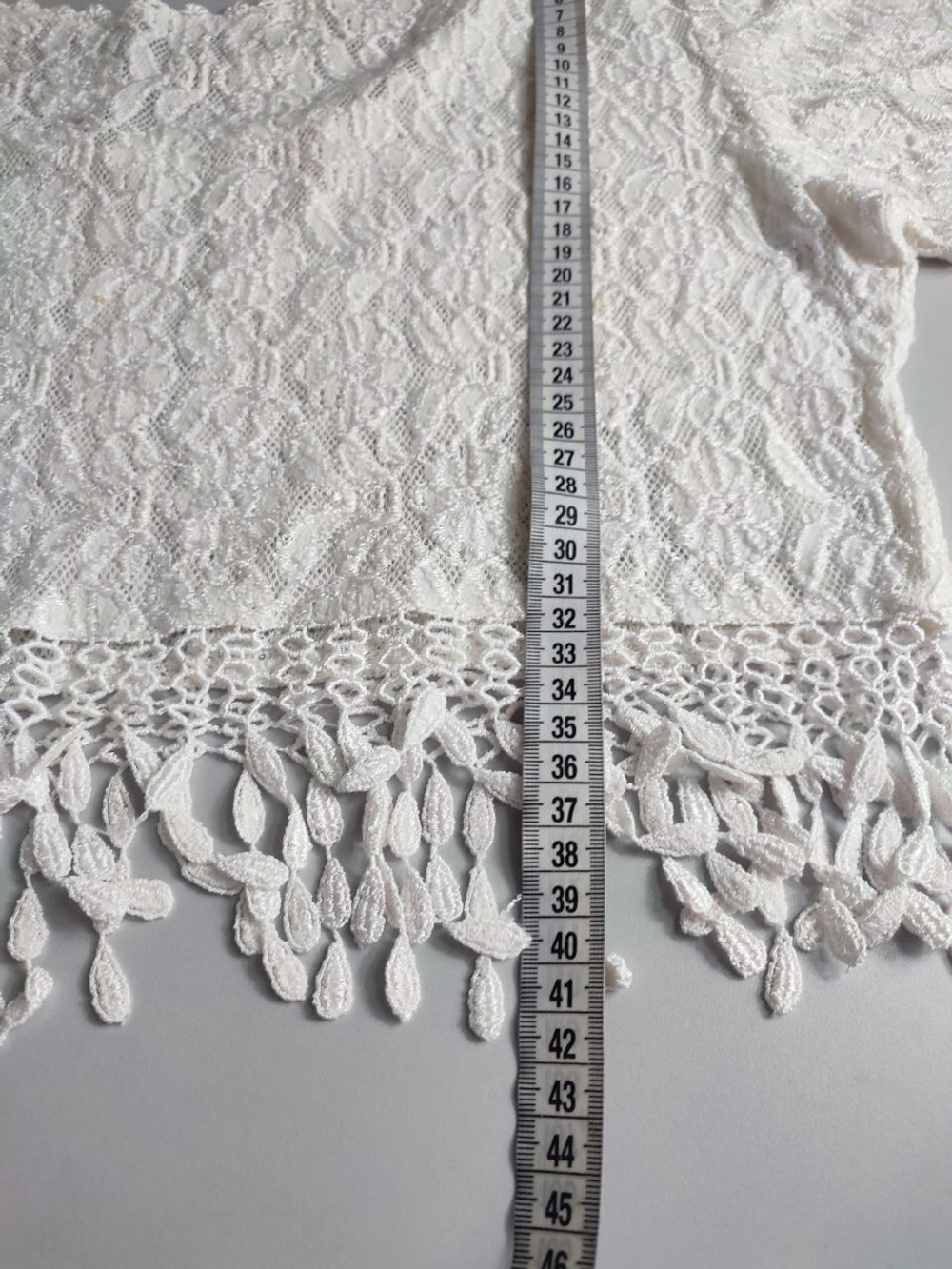 Футболка нежная кружевная 44 размер