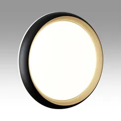 7651/DL PALE SN 141 Светильник пластик/черный/золотой LED 48Вт 4000К D380 IP43 TOFIQ BLACK