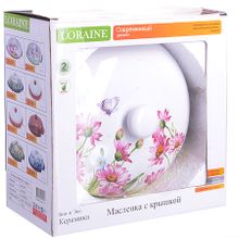 Блюдо для блинов Loraine 26250 Цветы 23,8 см