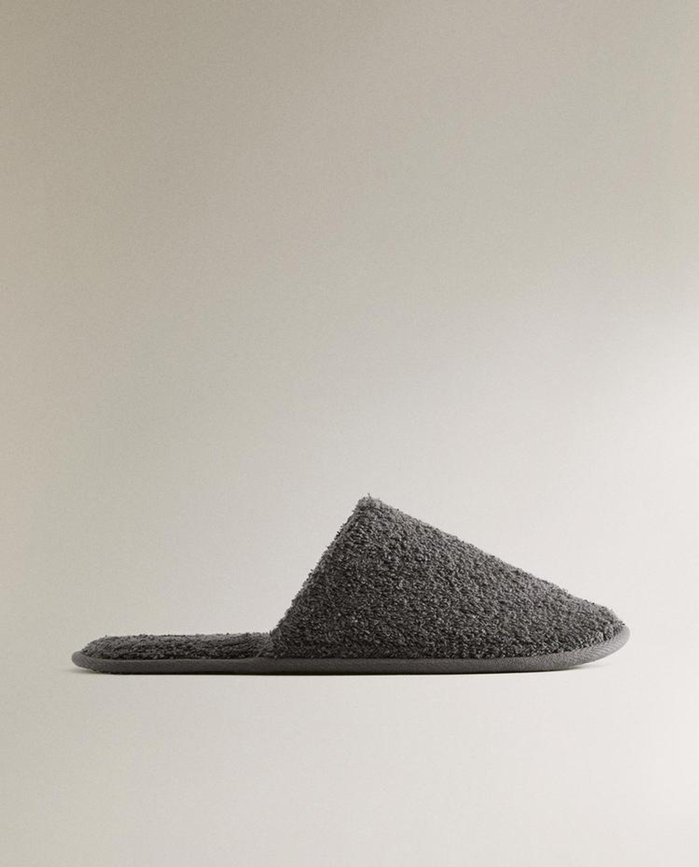 ZARA HOME ДОМАШНИЕ ТАПОЧКИ, ТЕМНО-СЕРЫЙ
