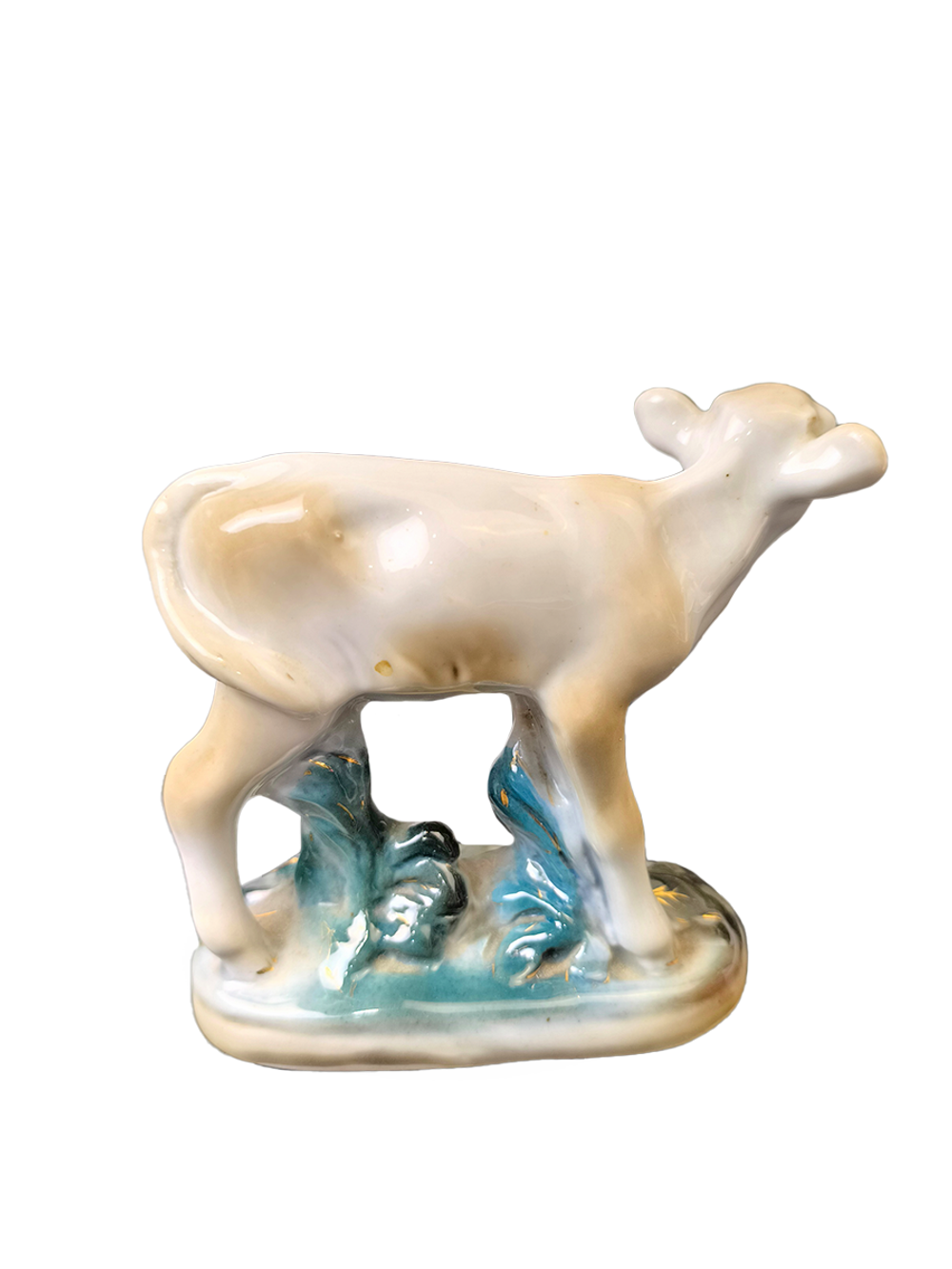 Фарфоровая статуэтка "Телёнок" Гжель