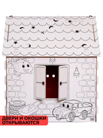 Дом-раскраска из картона "Пожарная станция" 5091382