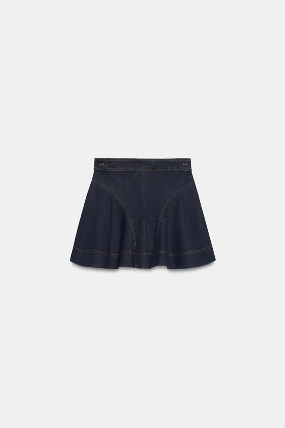 ZARA КОРОТКАЯ ДЖИНСОВАЯ ЮБКА — ZW COLLECTION, СИНИЙ