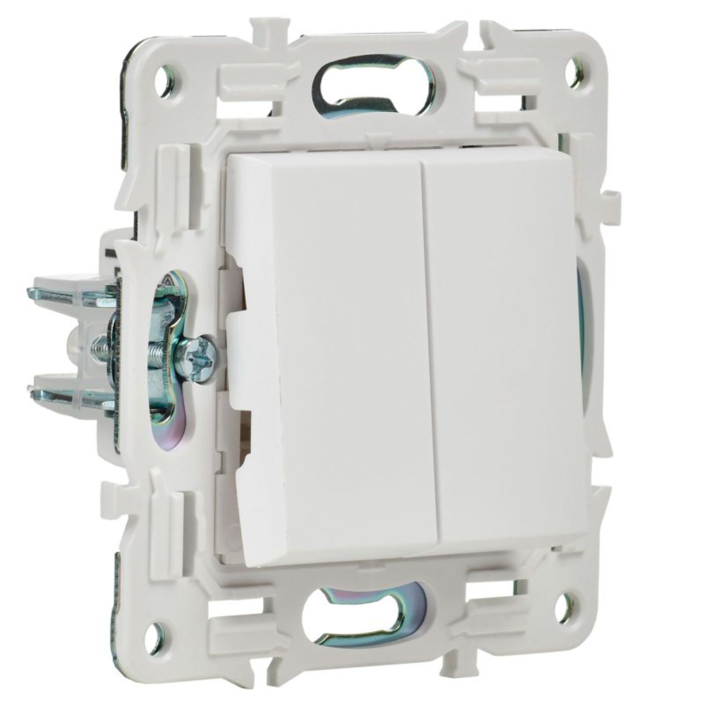 Выключатель 2-кл. SKANDY 10А SK-V04W арктич. бел. IEK SK-V20-0-10-K01