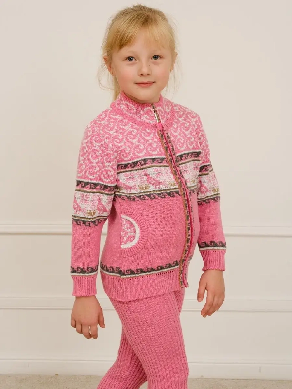 Кофта - бомбер вязаная