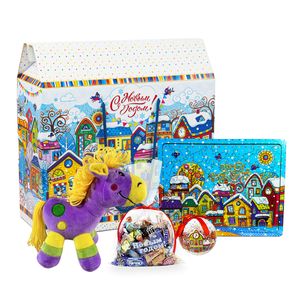 Детский новогодний подарок с символом года "Новогодние каникулы"